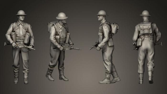 نموذج ثلاثي الأبعاد لآلة CNC التماثيل العسكرية جنود بريطانيون 3